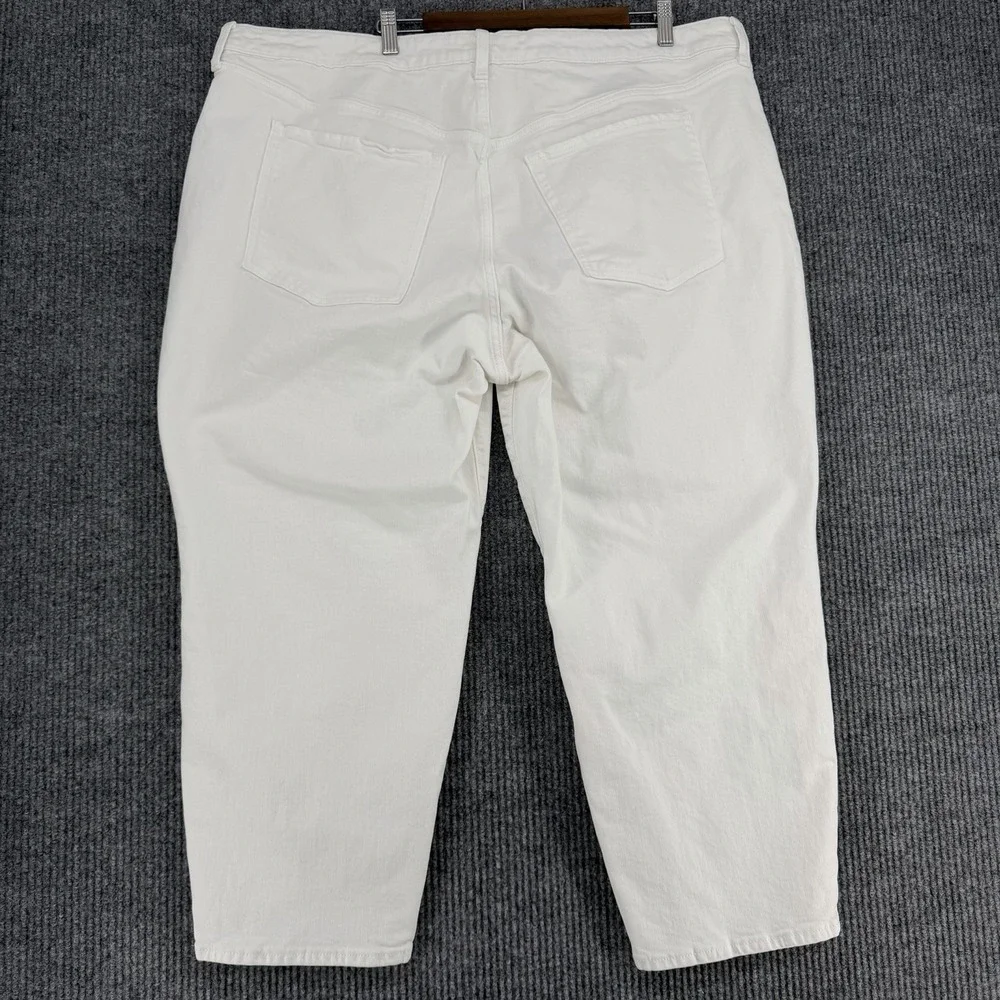 Old Navy High Rise Straight White Jeans Womens 24 Plus Size Stretch